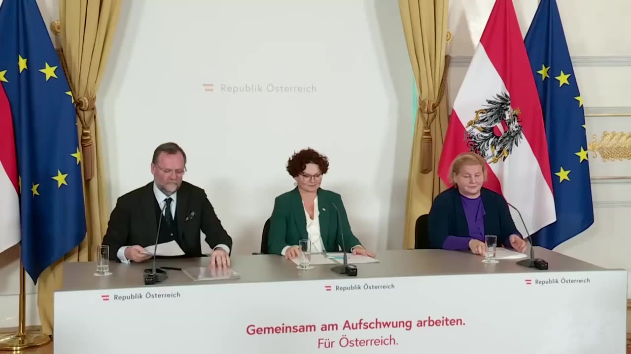 Pressefoyer nach dem Ministerrat