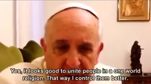 Pope Francis leaves a cryptic creepy message - perhaps admitting his crimes against humanity??