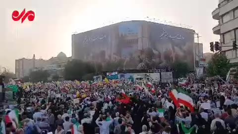 "Victory celebrations" in Tehran: Gathering in Revolution Square and chanting "We are with Ghadir,"