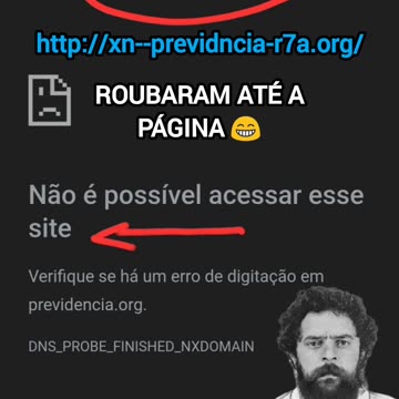 ROUBARAM ATÉ A PÁGINA DA PREVIDÊNCIA.