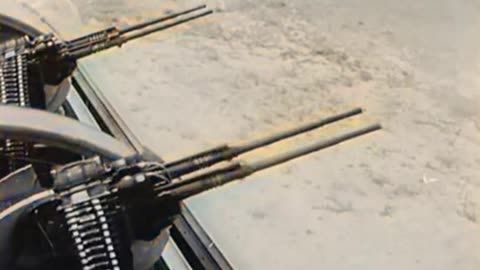 B-29 gun trials 1945 🎯 Ground testing ✈️ #ColourizedFootage