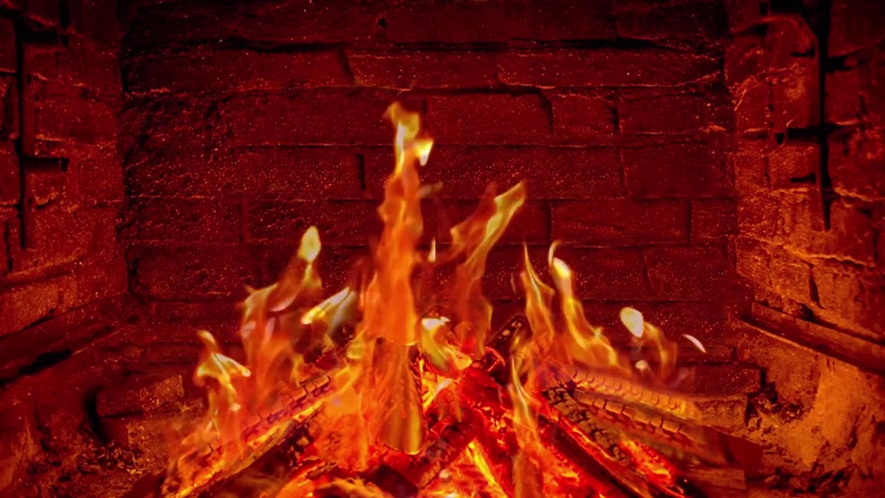 Warm Crackling Anime Fireplace for a cold evening