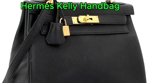 Hermes Pre-Loved Kelly Handbag Black Togo with Gold Hardware 28, Black