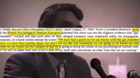 saying, “we’ve got to be careful with the Nazi Gas Chamber lie,