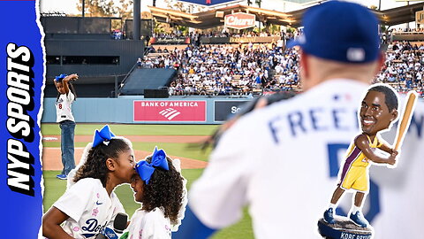 Bianka Bryant throws out 1st pitch before Blue Jays vs. Dodgers game on Kobe Bryant Bobblehead night