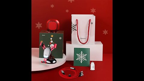 Car Accessories Christmas Gift Package_ Phone Holder, Charger Adapter, Charging Cable & Freshener