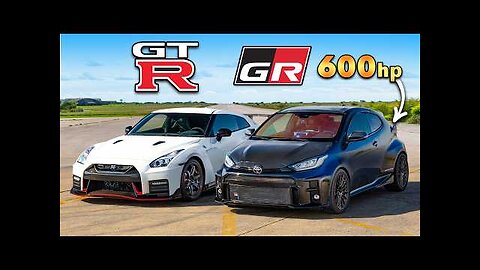GT-R NISMO v GR Yaris V6 v 3cyl DRAG RACE