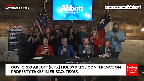 You Need Your Property Taxes Lower': Gov. Greg Abbott Holds Press Conference On Property Taxes