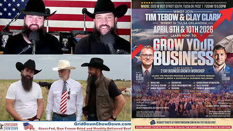 Ranching & Farming | How to Grow a Successful Ranching & Manufacturing Business + The GridDownChowDown.com & MMM-USA.com Success Story + Join Tebow At April 9-10 ThrivetimeShow.com Business Conference