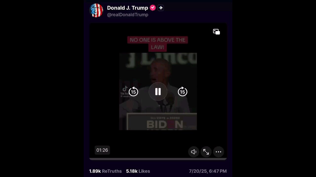 "NO ONE IS ABOVE THE LAW"!