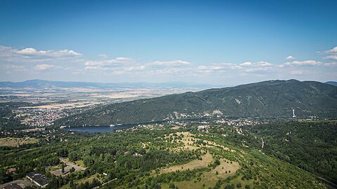 No Copyright | Drone Panorama of Pancharevo Lake 🌊 | Bird’s-Eye Footage Over Sofia, Bulgaria