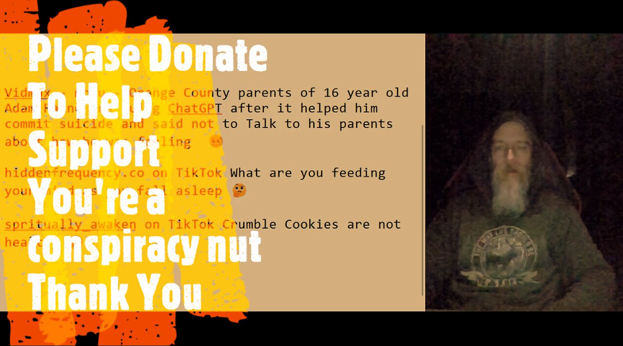 ChatGPT helped 16 year old Adam Raine commit suicide, Feeding your Mind, Crumble Cookies unhealthy