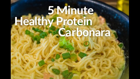 5 minute healthy protein carbonara🍝💪⏱️