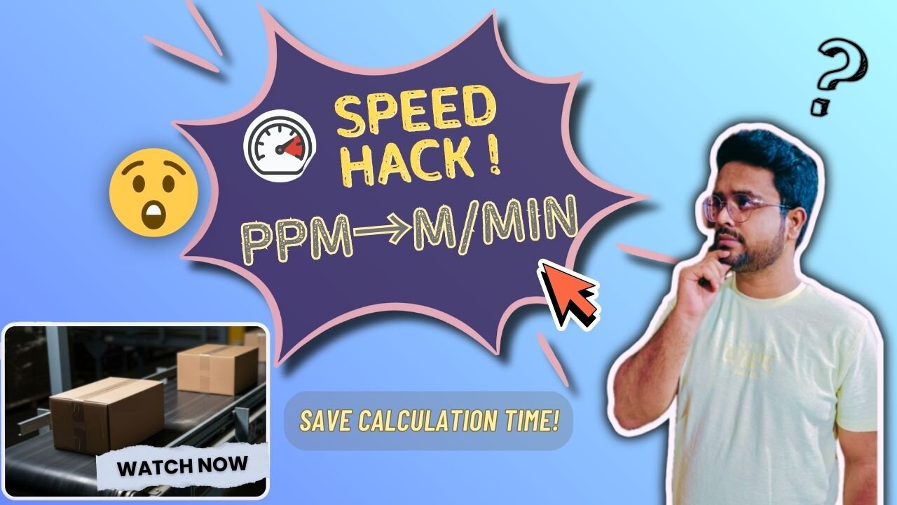 Master PPM (CPM OR BPM) to M/Min Speed Calculations in Just 7 Minutes (Speed hack)
