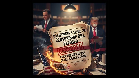 California’s $1,000,000 Censorship Bill EXPOSED | Gavin Newsom’s Attack on Free Speech & Trump