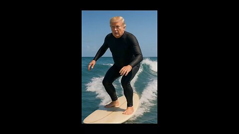Trump Goes Surfing With Sharks