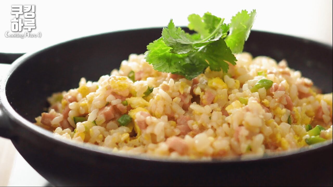 Spam Fried Rice, Simple and easy cooking, ASMR