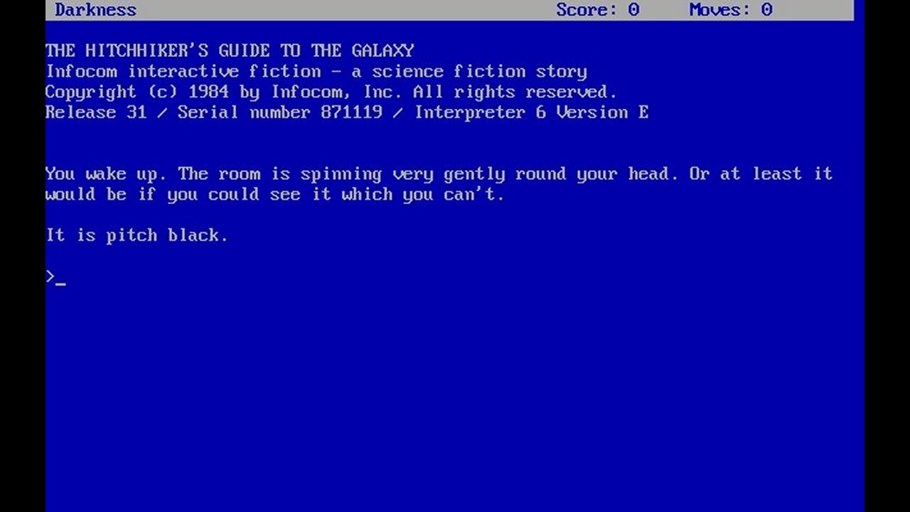 The Hitchhiker's Guide to the Galaxy (PC - 1984) fully amused playthrough part 1/2