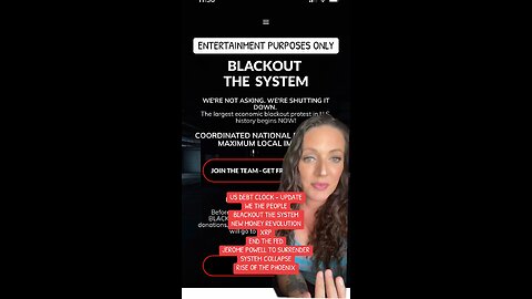 US DEBT CLOCK - UPDATE ⚔️ BLACKOUT THE SYSTEM ⚔️