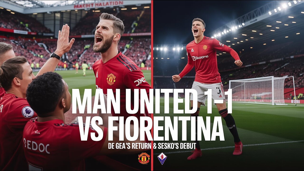Man United vs Fiorentina Preseason Friendly | De Gea’s Emotional Return & Sesko’s Debut