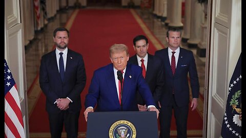 President Trump Addresses the Nation Regarding US Military Strikes Against Iran