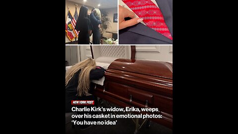 Charlie Kirk’s widow, Erika, weeps over his casket in emotional photos