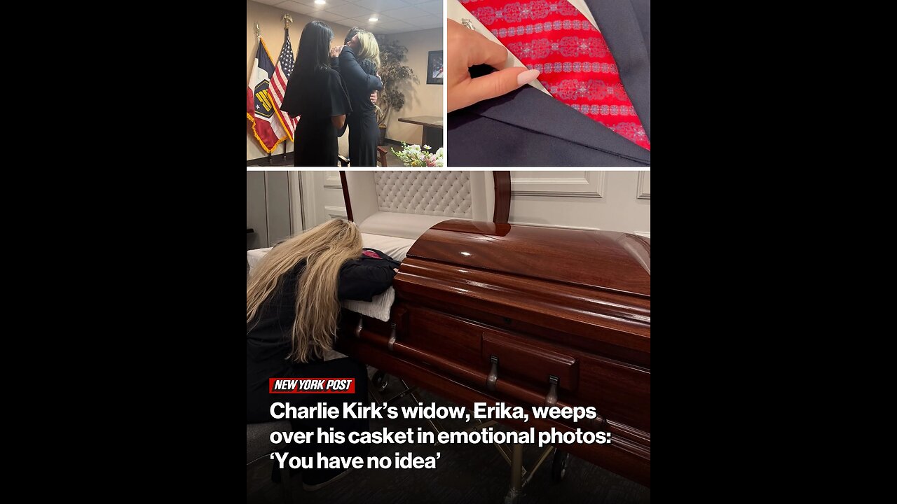 Charlie Kirk’s widow, Erika, weeps over his casket in emotional photos