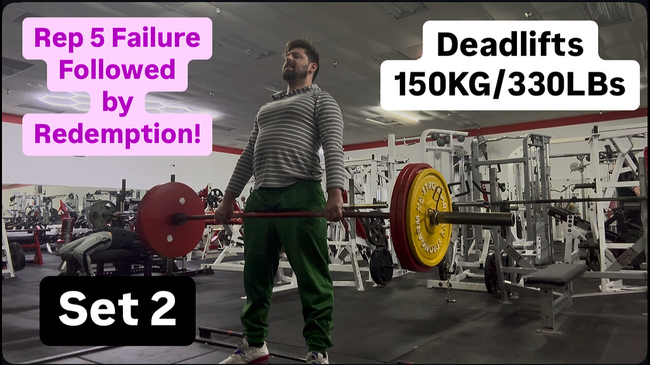 Friday night Deadlifts 150KG/330LBs (Set 2)