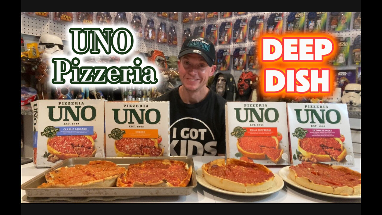 Trying all 4 Uno Deep Dish Pizza's