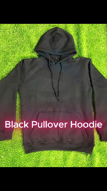 Essential Black Hoodie with Drawstring Hood | Everyday Wear