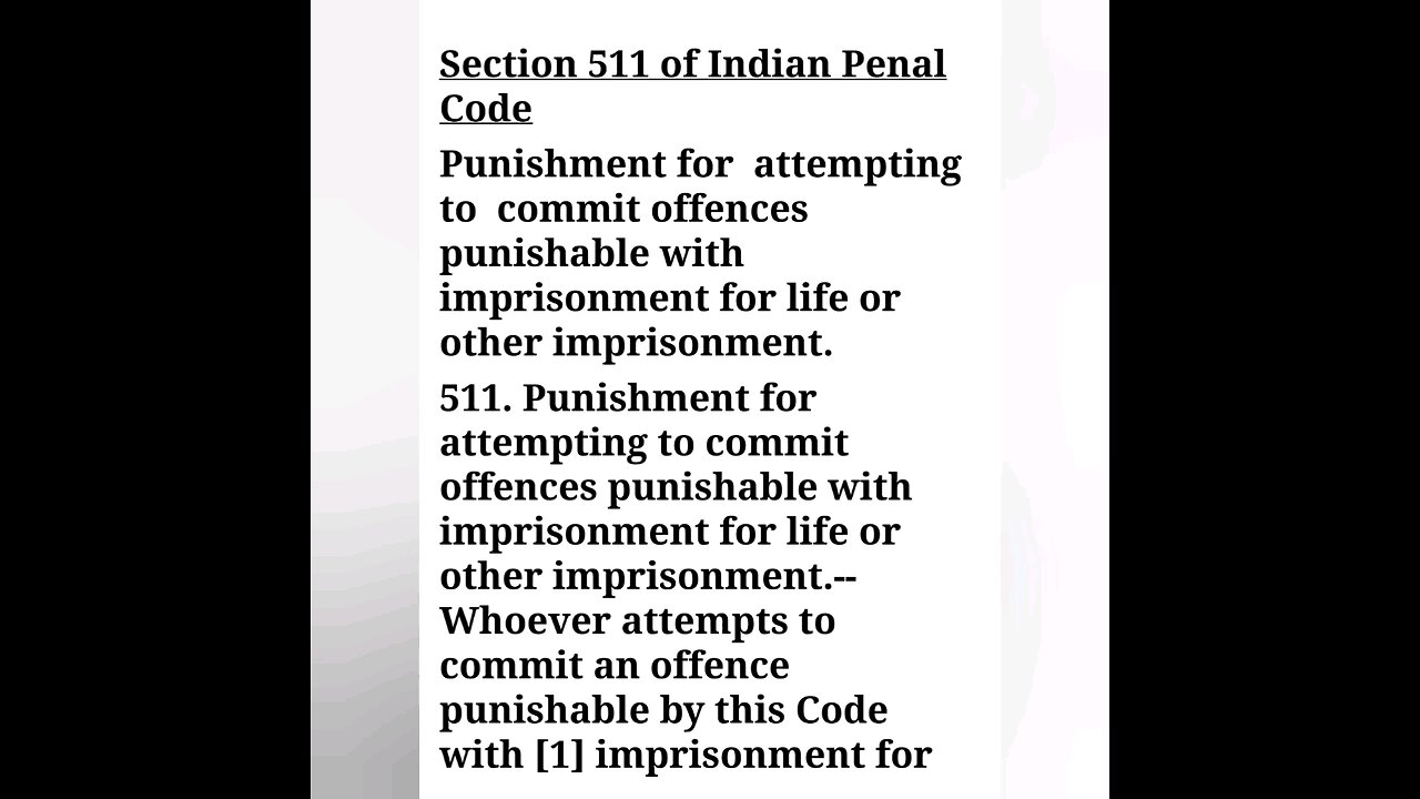 Section 511 of Indian Penal Code