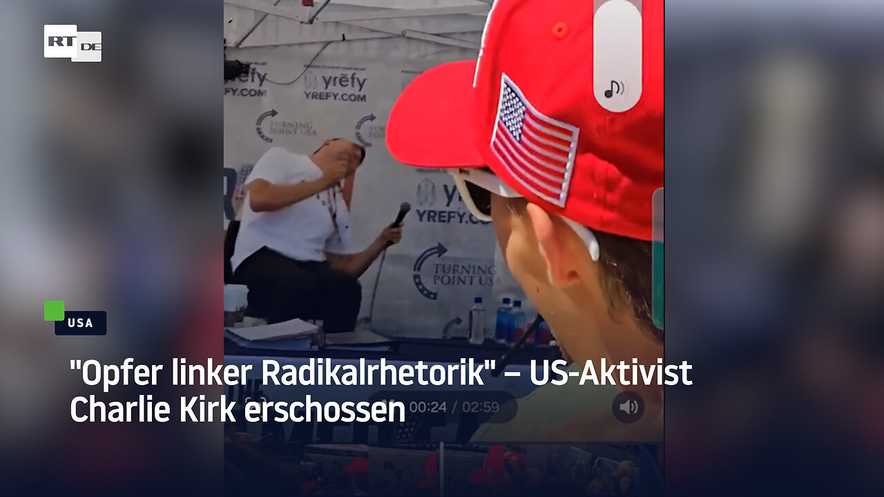 "Opfer linker Radikalrhetorik" – US-Aktivist Charlie Kirk erschossen