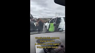 🚨Woman Slamming Door on Federal DHS to Trap him inside!
