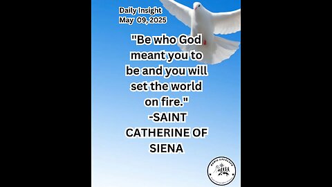 Daily Insight May 09, 2025 #faith #Saints #Insight