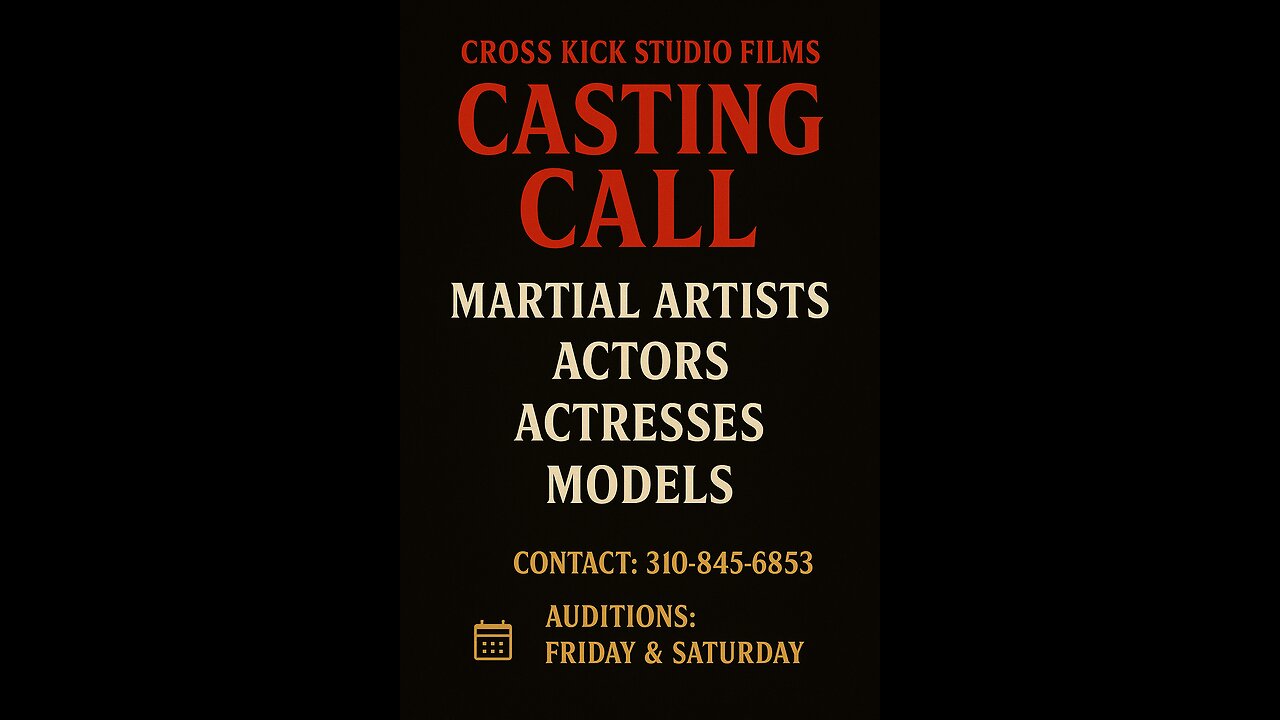 Cross kick Studio Films Casting Call