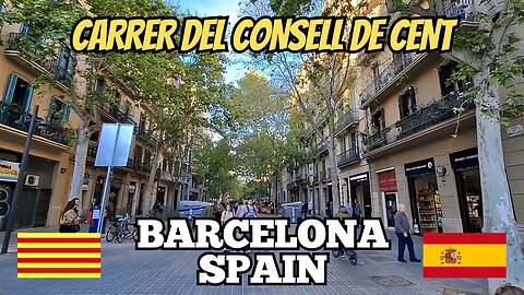 Exploring Barcelona Spain: City Walking Tour Along Carrer del Consell de Cent