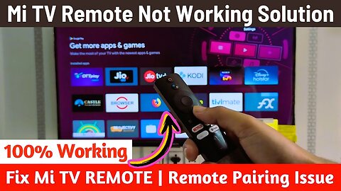 How to Fix Mi TV Remote Not Working | Mi TV Power ON Problem | Pair Master Remote with Smart TV