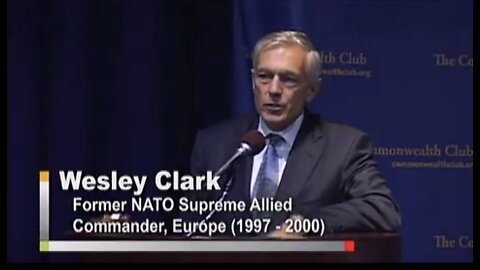 Wesley Clark gave away the agenda Iran is Next.