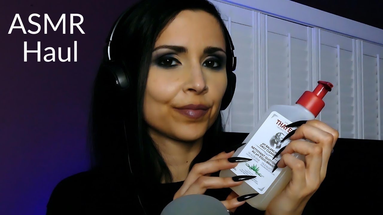 ASMR Skincare Haul (whispers, fast tapping, packaging sounds)