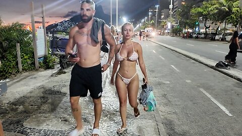 Rio De Janeiro Beach Walk 4K | Beautiful Girls at Sunset Hour Hot Girls