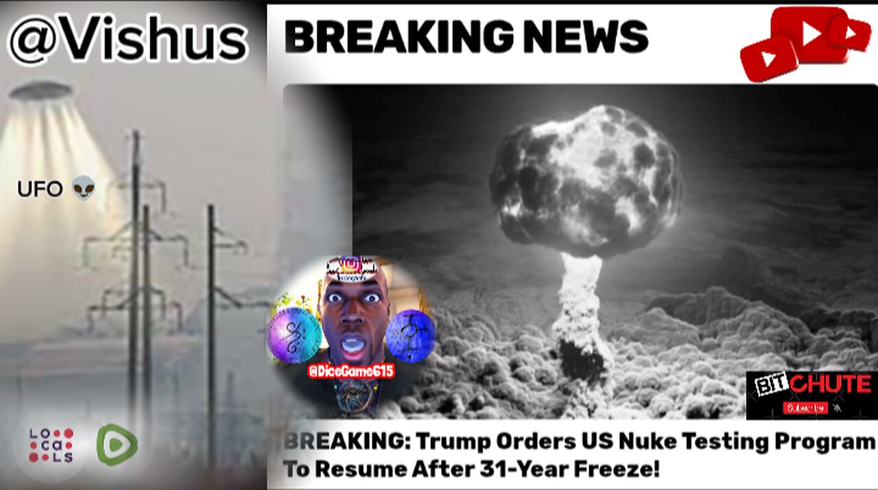 Breaking⛓️‍💥Trump Orders US Nuke Testing Program To Resume After 31-Years Freeze! "UFO👽" #VishusTv 📺
