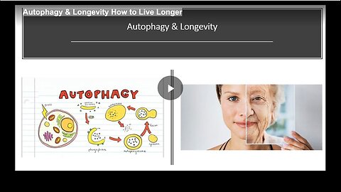 "Autophagy for Longevity: A Guide to Living Longer"