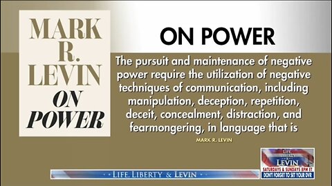 Levin: The Left's Arsenal: Manipulation, Deception and Fearmongering in Daily Discourse