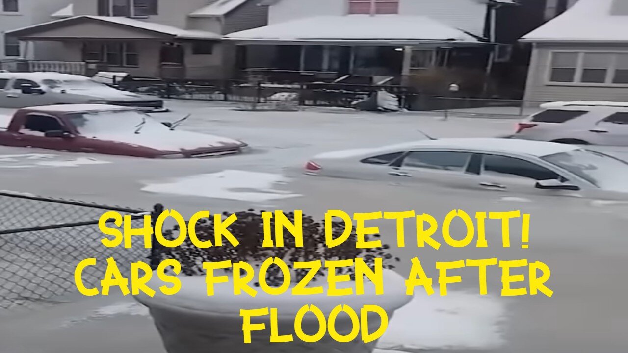 SHOCK IN DETROIT! Cars Frozen After Flood