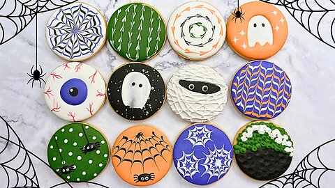 12 Halloween Cookie Ideas You Can Make at Home 👻🎃| Full Tutorial