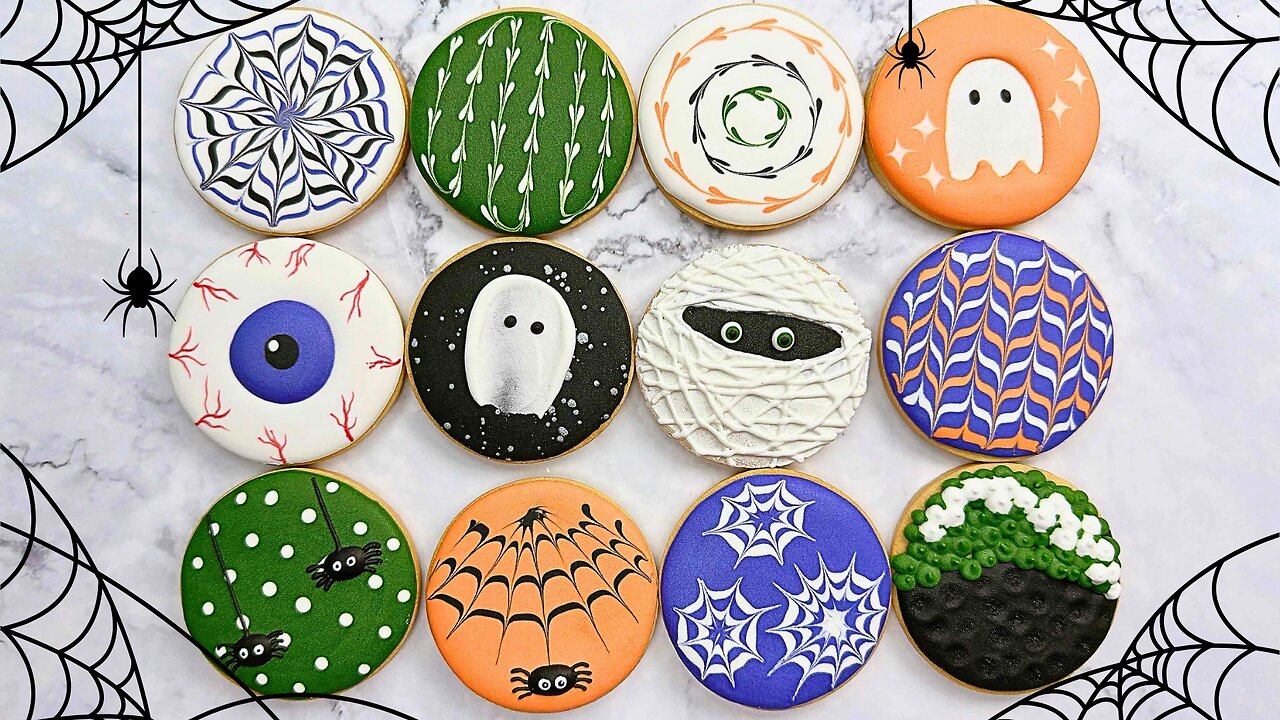 12 Halloween Cookie Ideas You Can Make at Home 👻🎃| Full Tutorial