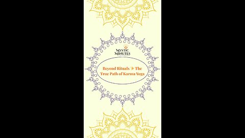 Beyond Rituals ✨ | The True Path of Karma Yoga