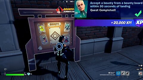 Accept a Bounty From a Bounty Board Within 30 Seconds of Landing Fortnite