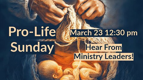 Pro-Life Sunday!