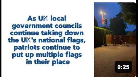 As UK local government councils continue taking down the UK's national flags, patriots continue to put up multiple flags in their place. 🇬🇧